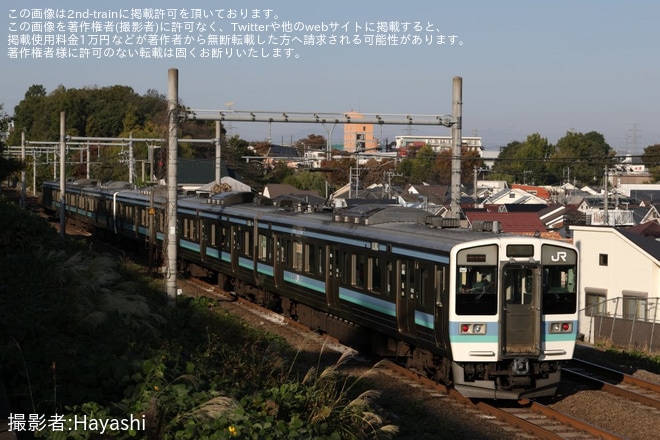 【JR東】211系を使用した「国分寺ひまわり号」が国分寺発着で運転を不明で撮影した写真
