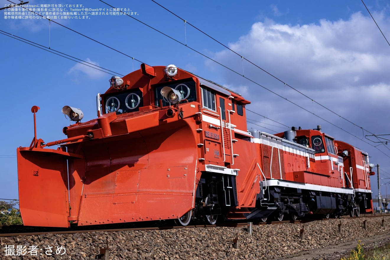 【JR西】北陸本線でDE15-1504がラッセル試運転の拡大写真