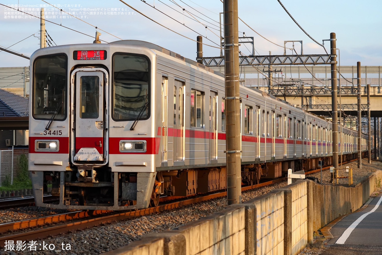 【東武】30000系31615F+31415F川越整備所から回送(20231109)の拡大写真