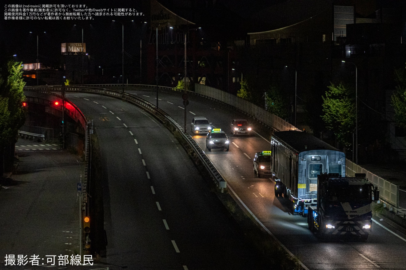 【阪急】C#4052・C#4053(救援車)が廃車のため陸送 の拡大写真
