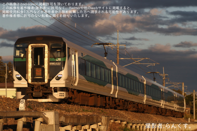 【JR東】特急「きらきら足利イルミ」を臨時運行 (202311/E257系)