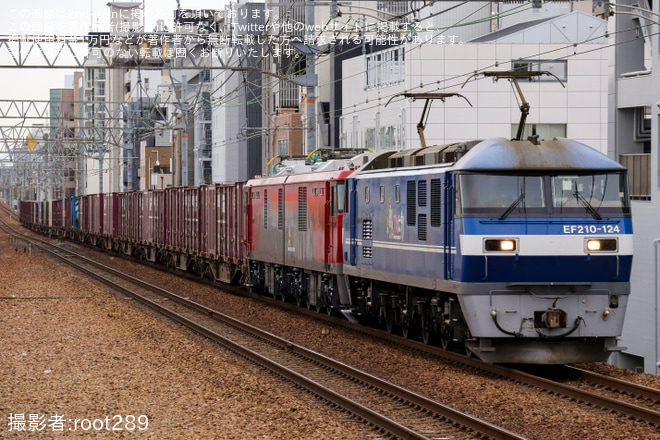 【JR貨】EH500-47大宮車両所出場回送をさくら夙川駅で撮影した写真