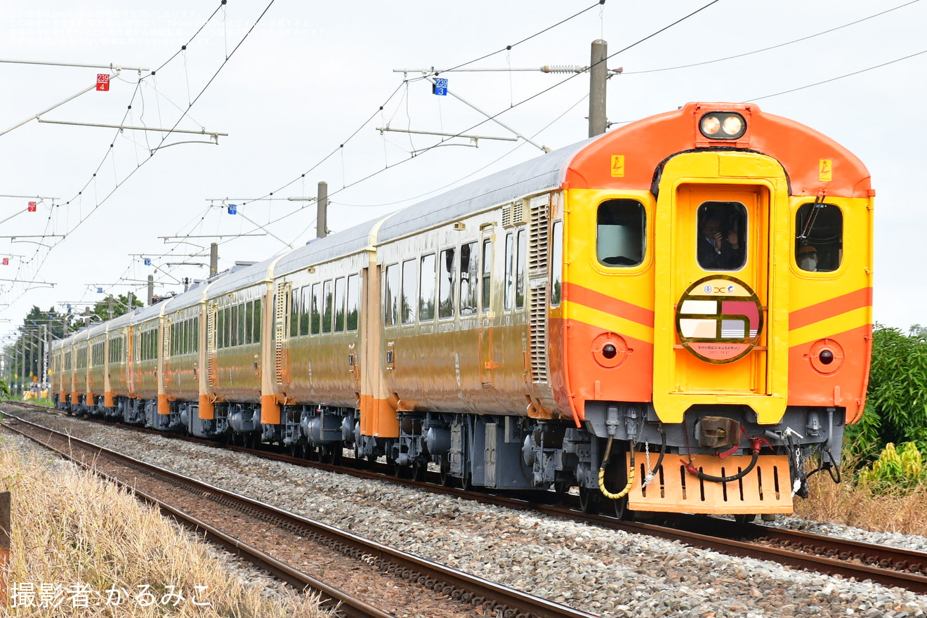 【台鐵】EMU100型EP106編成+EP101編成が田中駅にて展示の拡大写真