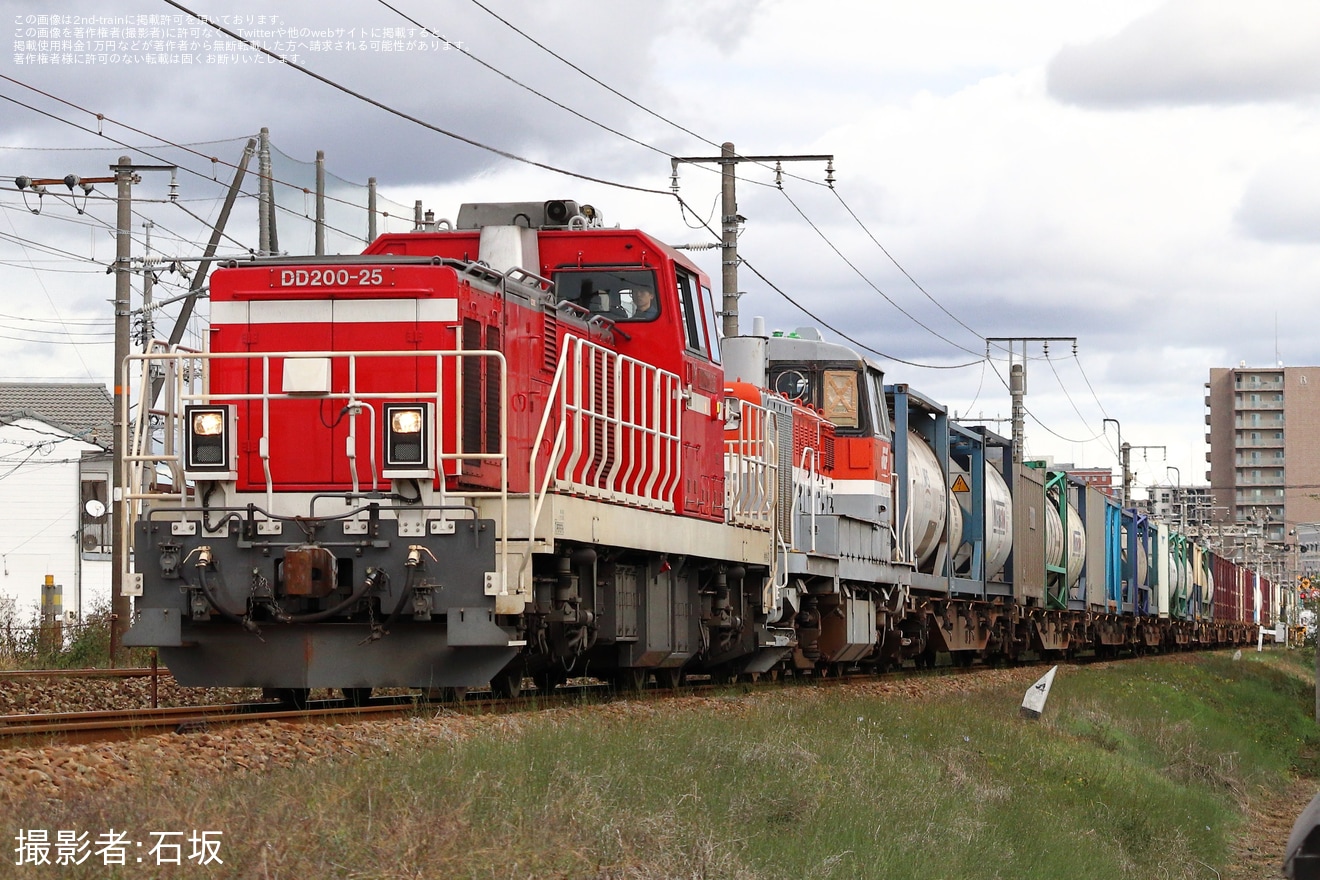 【JR貨】DE10-1592が廃車のため次位無動力で回送の拡大写真