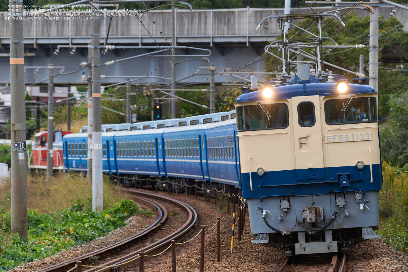 【JR西】DE10-1151+12系5両+EF65-1133の編成で岡山運転区習熟訓練の拡大写真