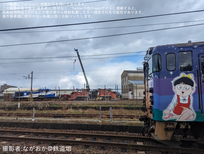 【JR西】DE15-2558が後藤総合車両所本所で解体中を後藤総合車両所本所付近で撮影した写真