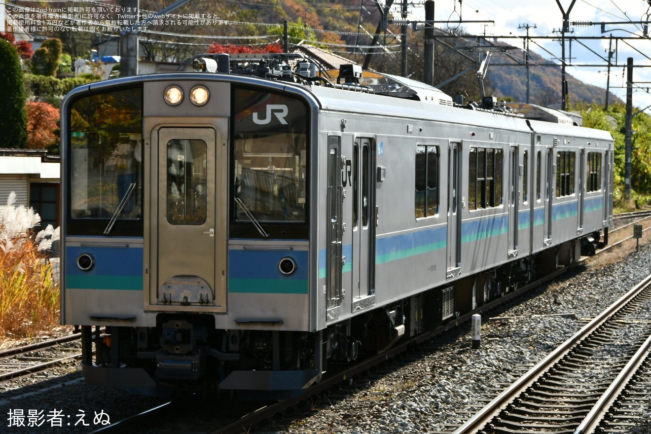 【JR東】E127系A5編成長野総合車両センター出場試運転の拡大写真