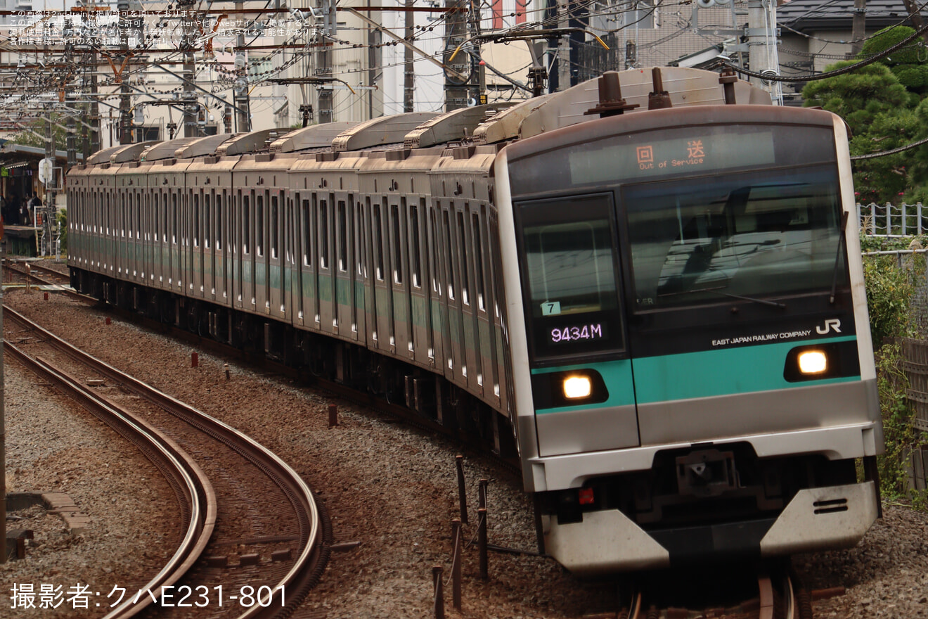 【JR東】 E233系マト7編成長野総合車両センタ一出場回送の拡大写真