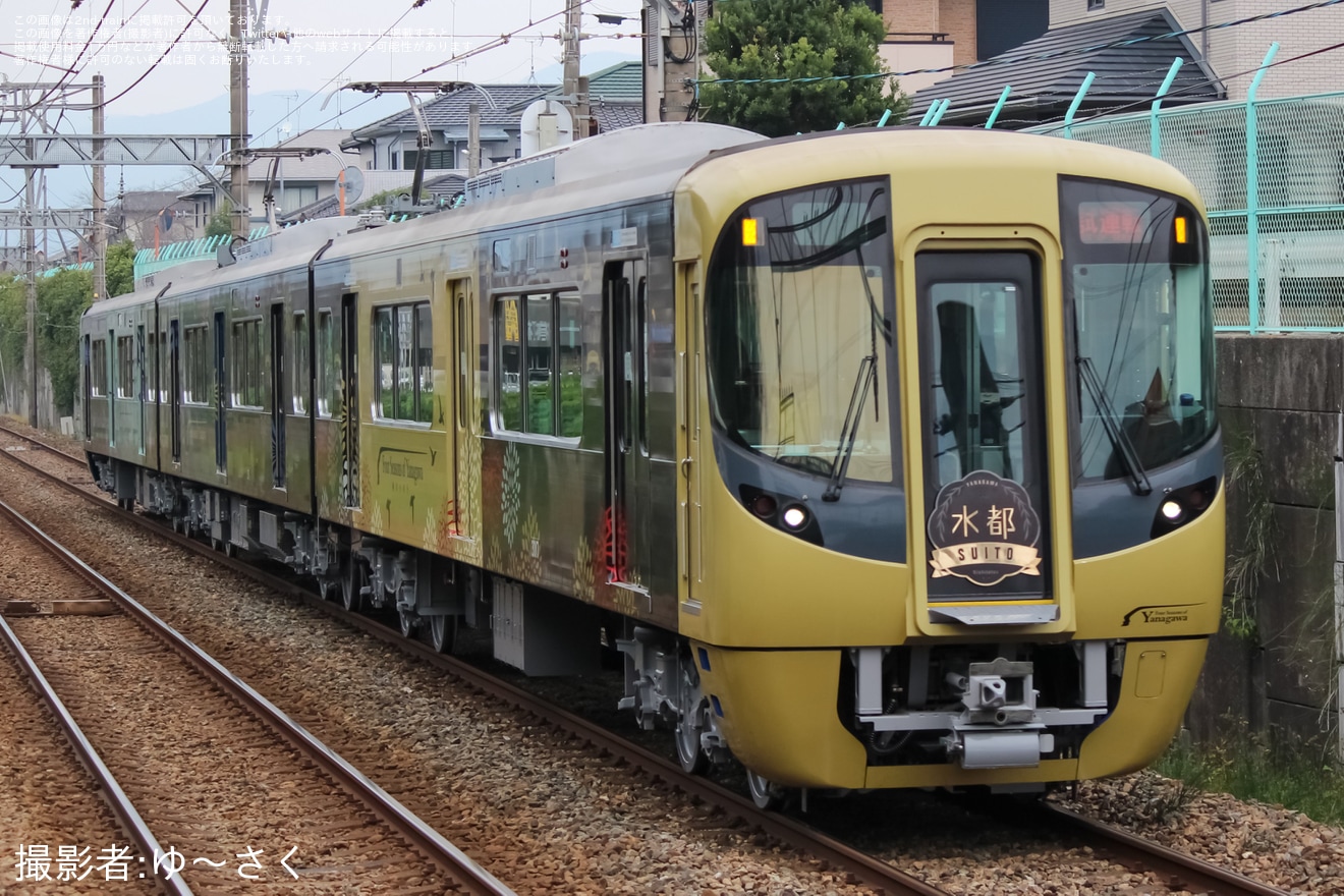 【西鉄】3000系3017F(水都1~3号車)筑紫車両基地出場試運転の拡大写真