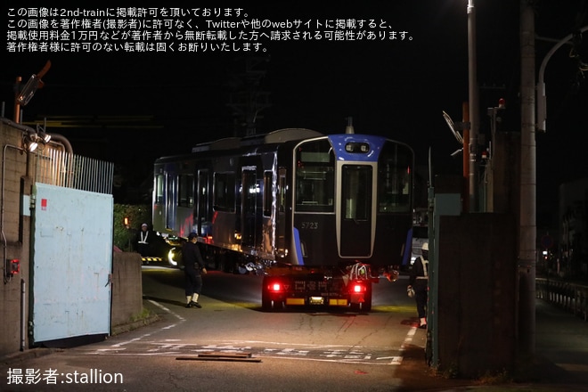 【阪神】5700系5723F搬入・陸送を不明で撮影した写真