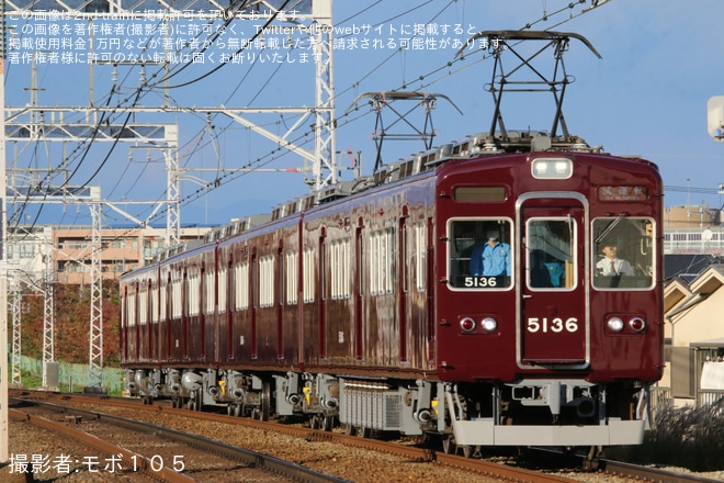【能勢電】5100系5136F正雀工場出場試運転