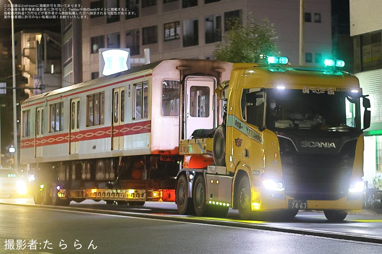 【メトロ】02系02-103Fが廃車陸送の拡大写真