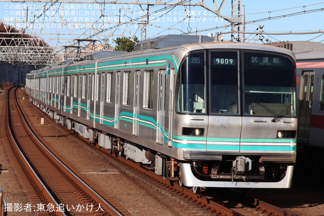【メトロ】9000系9109F 性能確認試運転を多摩川駅で撮影した写真