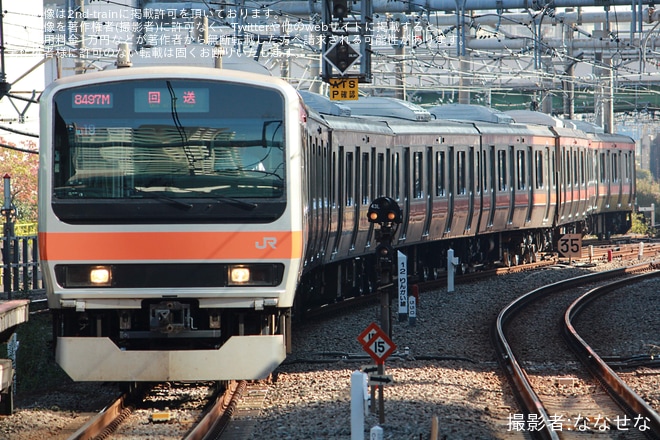 【JR東】E231系ケヨMU19編成 東京総合車両センター出場を大崎駅で撮影した写真
