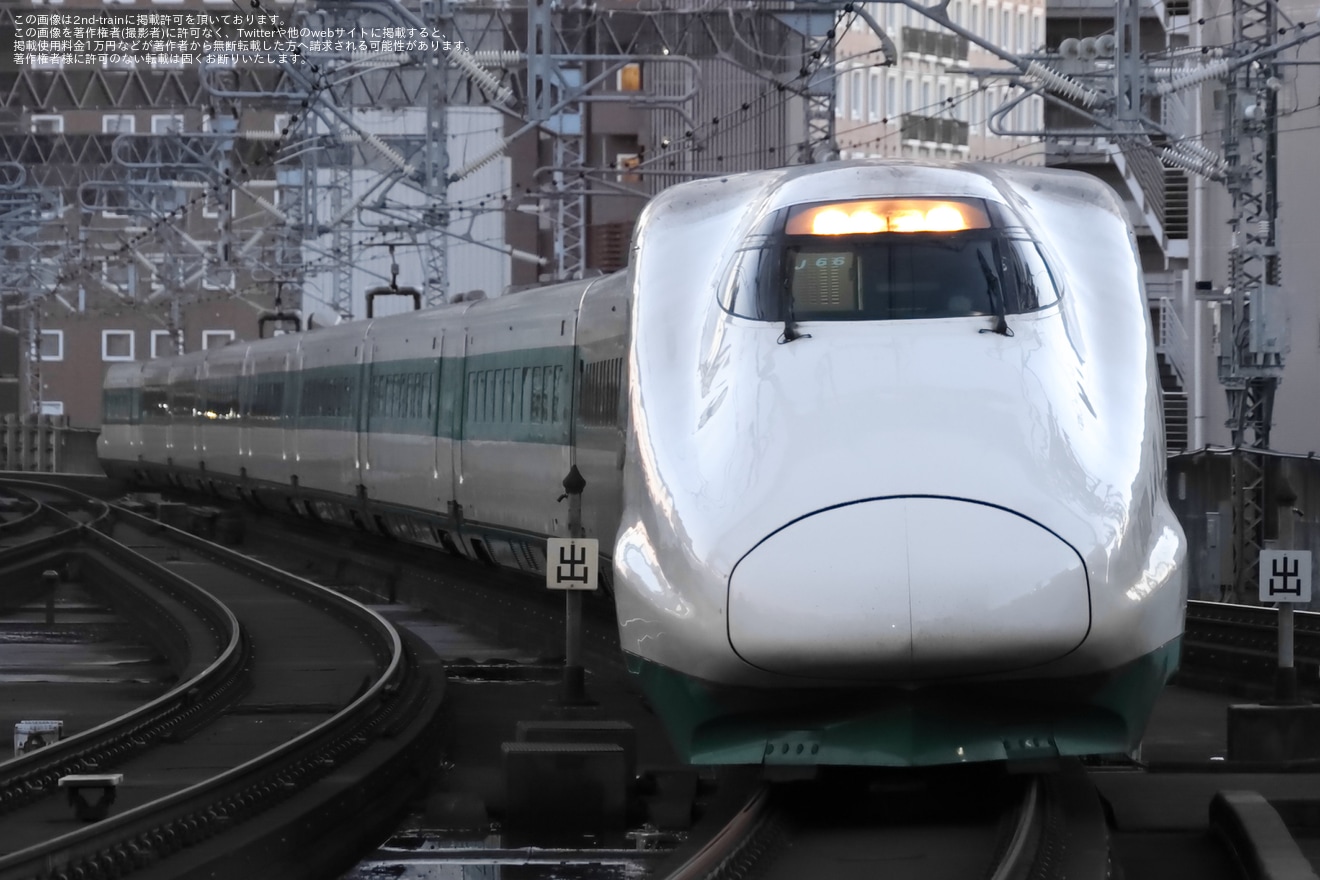 【JR東】E2系J66編成新幹線総合車両センター出場試運転の拡大写真