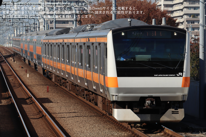 【JR東】E233系豊田車G車4両組込み試運転を武蔵境駅で撮影した写真