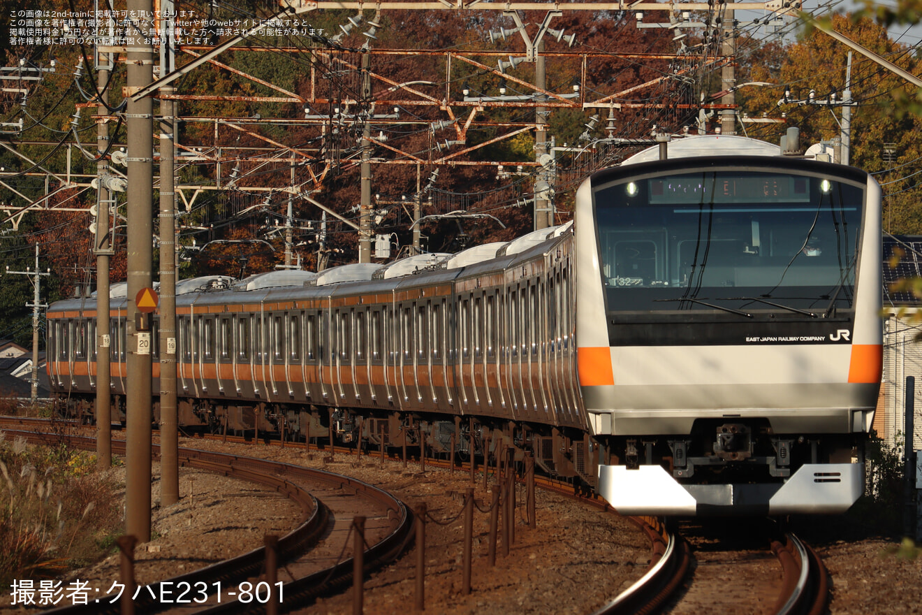 【JR東】E233系T32編成東京総合車両センター出場回送の拡大写真