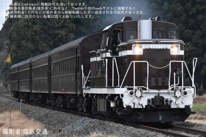 【JR東】「旧型客車で行く奥久慈の旅」ツアー催行を上菅谷～常陸鴻巣間で撮影した写真