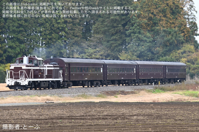 【JR東】「旧型客車で行く奥久慈の旅」ツアー催行を常陸鴻巣～上菅谷間で撮影した写真