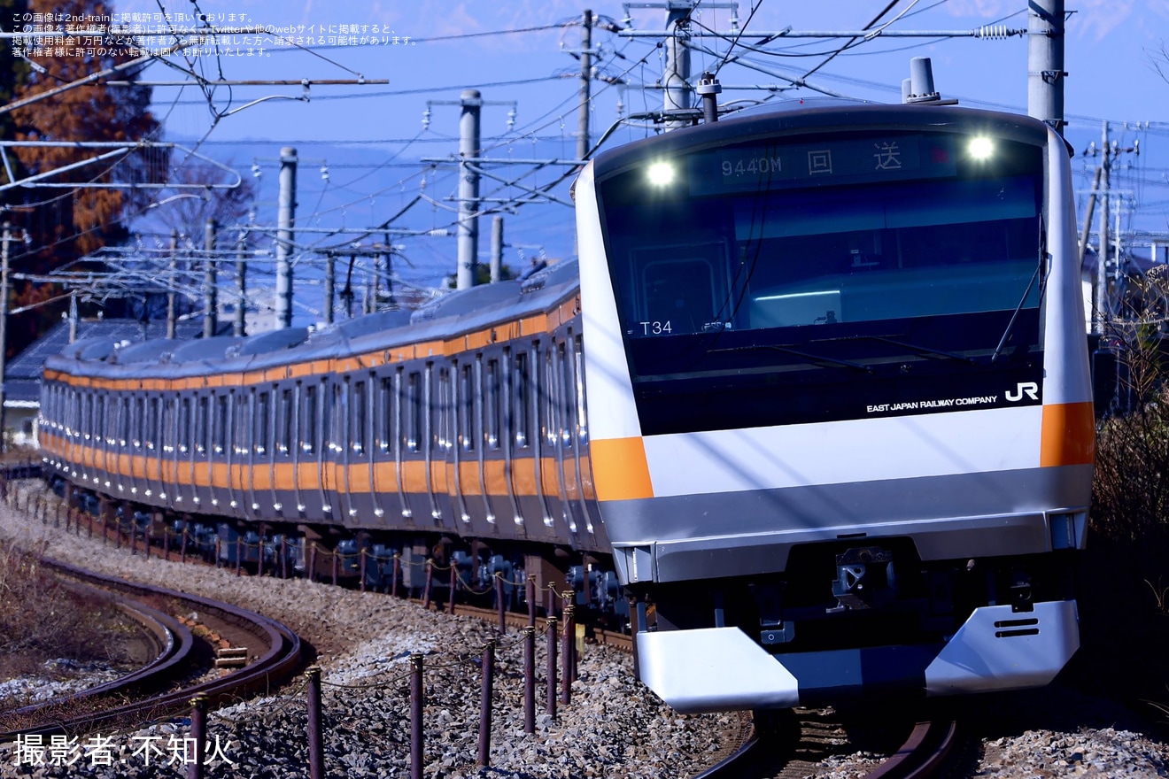 【JR東】E233系T34編成長野総合車両センター出場回送の拡大写真