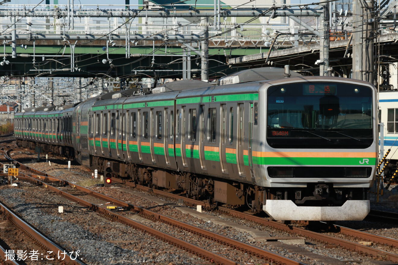 【JR東】E231系ヤマU520編成東京総合車両センター入場の拡大写真