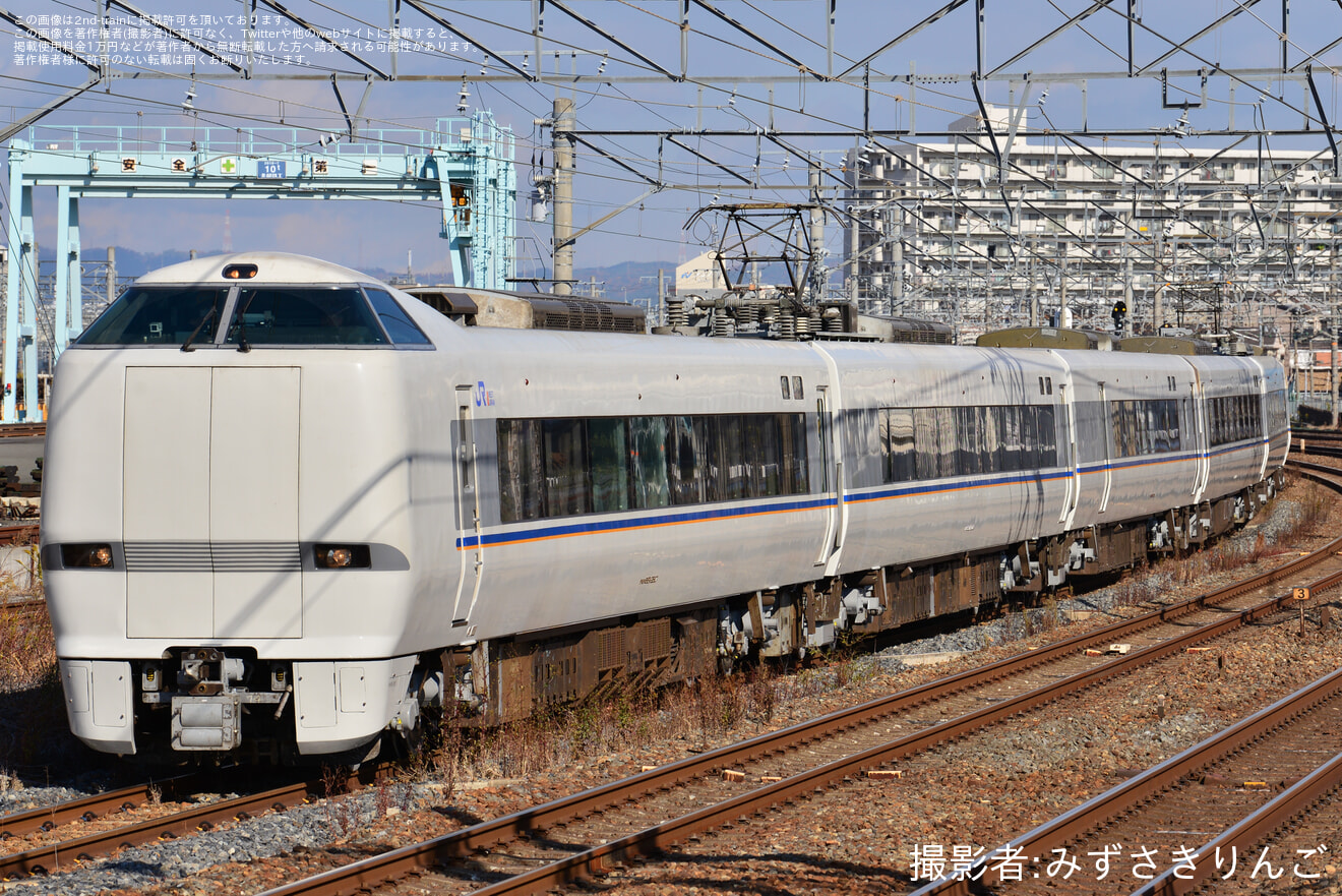【JR西】681系N01編成 吹田総合車両所本所出場試運転の拡大写真