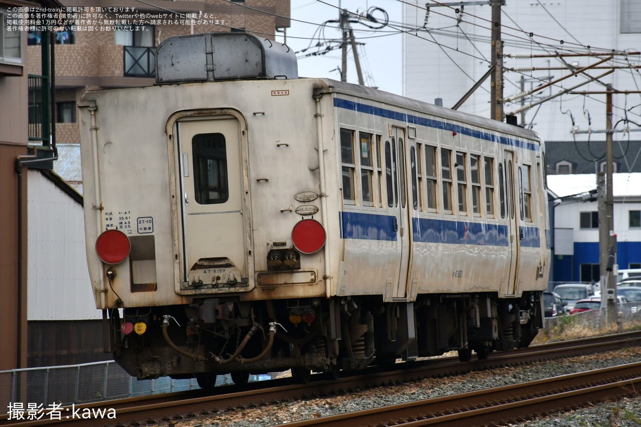 【JR九】キハ47-8157が竹下小へ回送の拡大写真