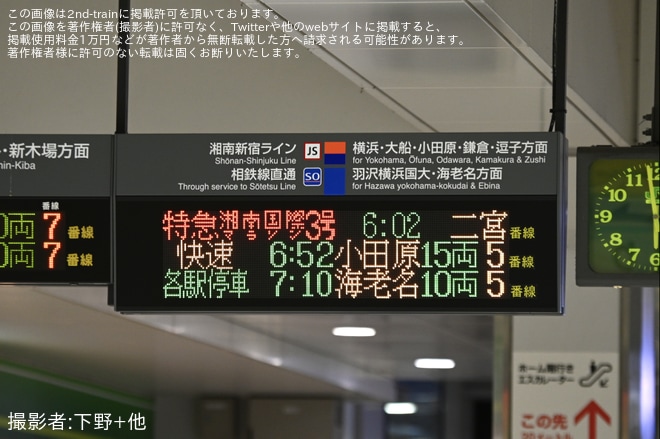 【JR東】E257系5000番台使用 特急湘南国際マラソン号運転（2023）