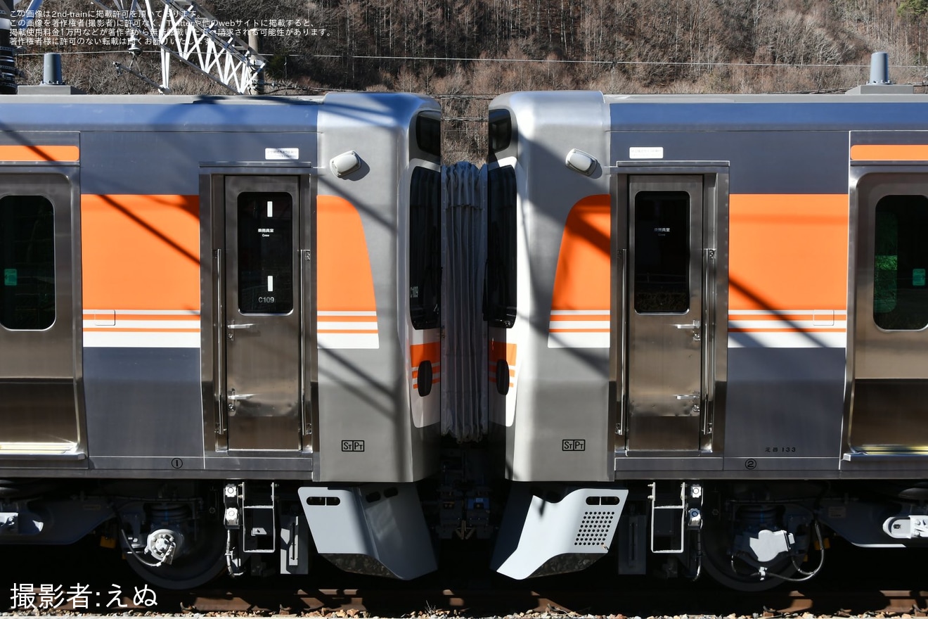 【JR海】315系シンC109編成+C110編成が中央西線で試運転の拡大写真