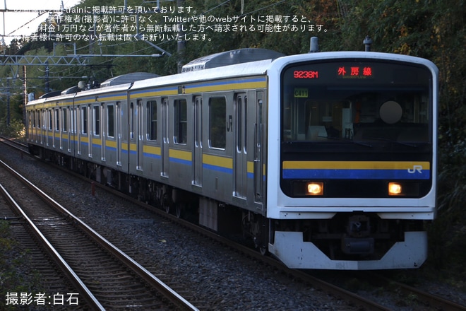 【JR東】209系C411編成を使用したいすみマラソン開催に伴う臨時列車を不明で撮影した写真