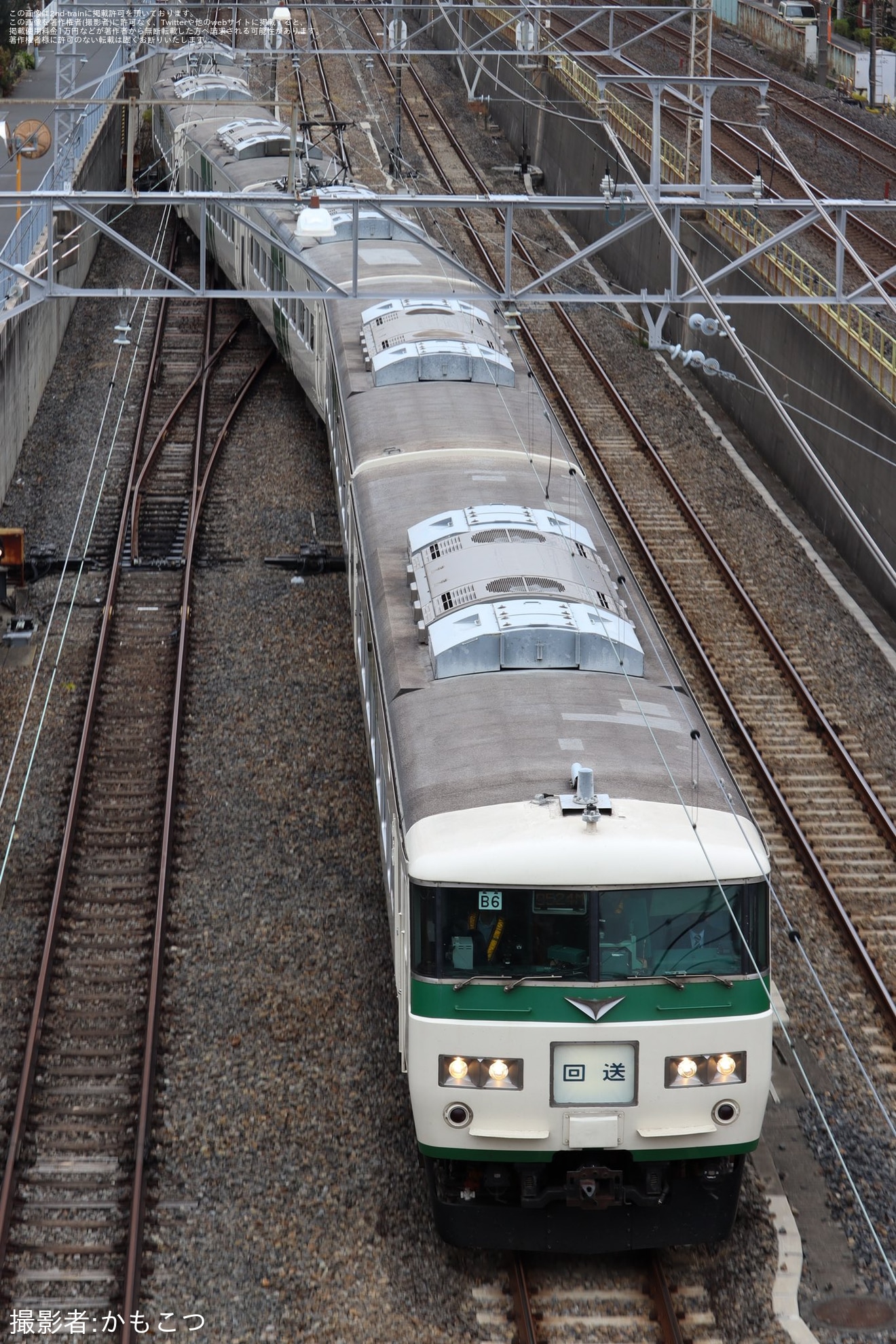 【JR東】185系B6編成が東北本線試運転を実施の拡大写真