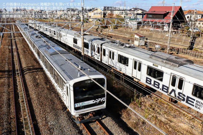【JR東】209系「MUE-Train」総武線試運転を津田沼～幕張本郷間で撮影した写真