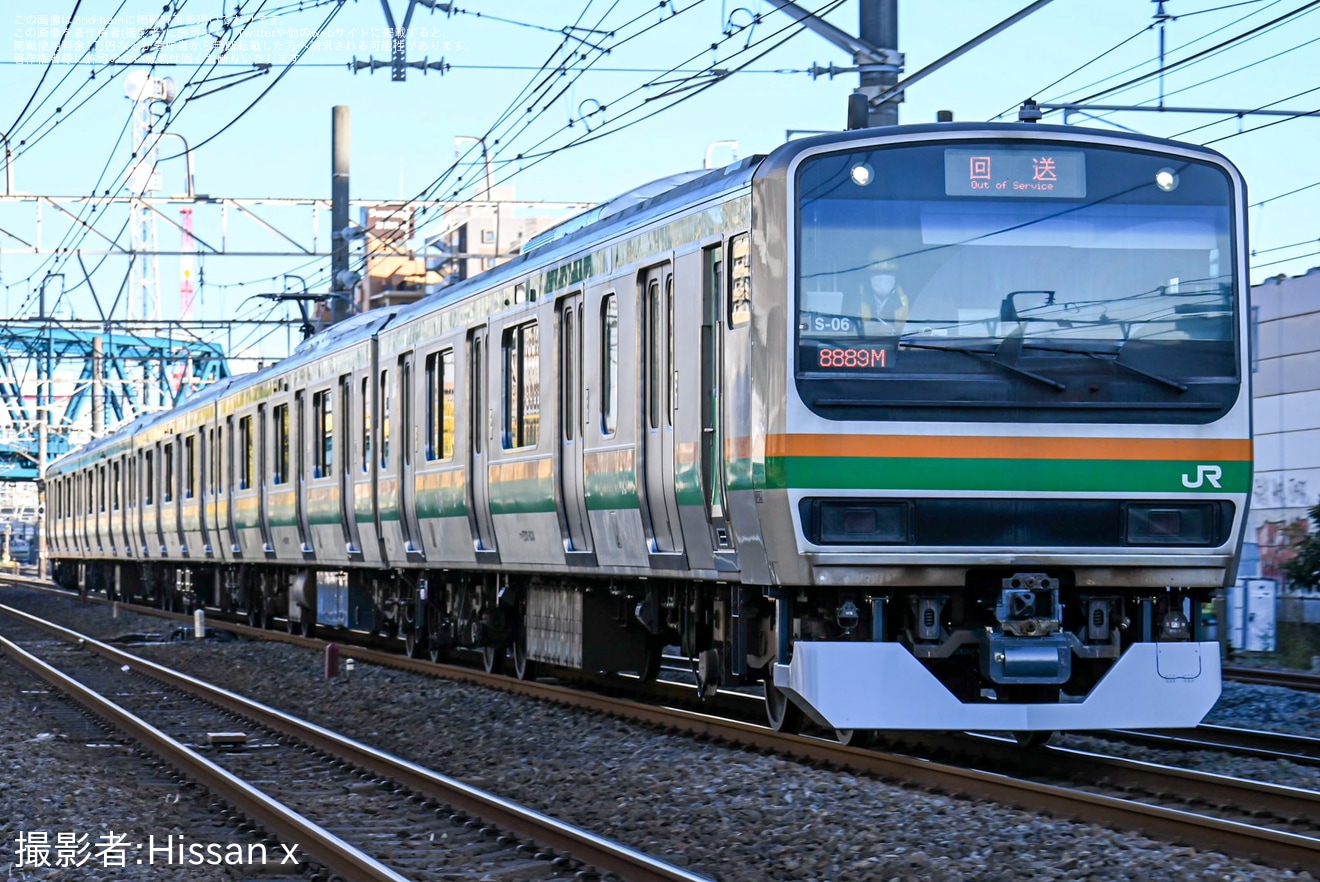 【JR東】E231系S-06編成機器更新を終えて東京総合車両センター出場回送の拡大写真