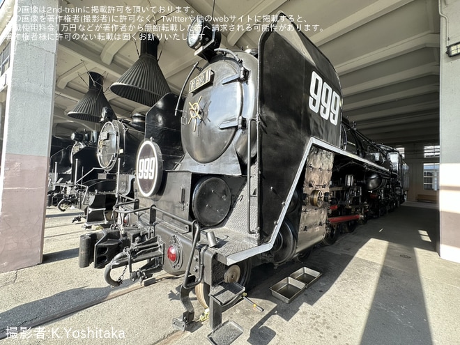 【JR西】京都鉄道博物館「銀河鉄道999装飾車両」展示・「SLスチーム号」に「銀河鉄道999展」記念ヘッドマーク掲出を京都鉄道博物館で撮影した写真