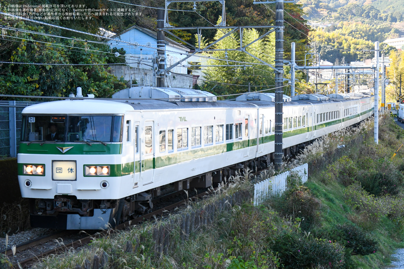 【JR東】185系 C1編成 団体臨時列車「わんだフルTRAIN」の拡大写真