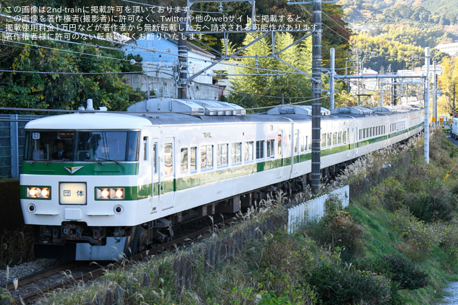 【JR東】185系 C1編成 団体臨時列車「わんだフルTRAIN」を伊豆多賀～網代間で撮影した写真