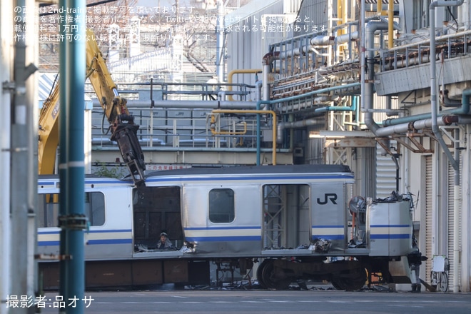 【JR東】E217系クラY-104編成が東京総合車両センターで解体中