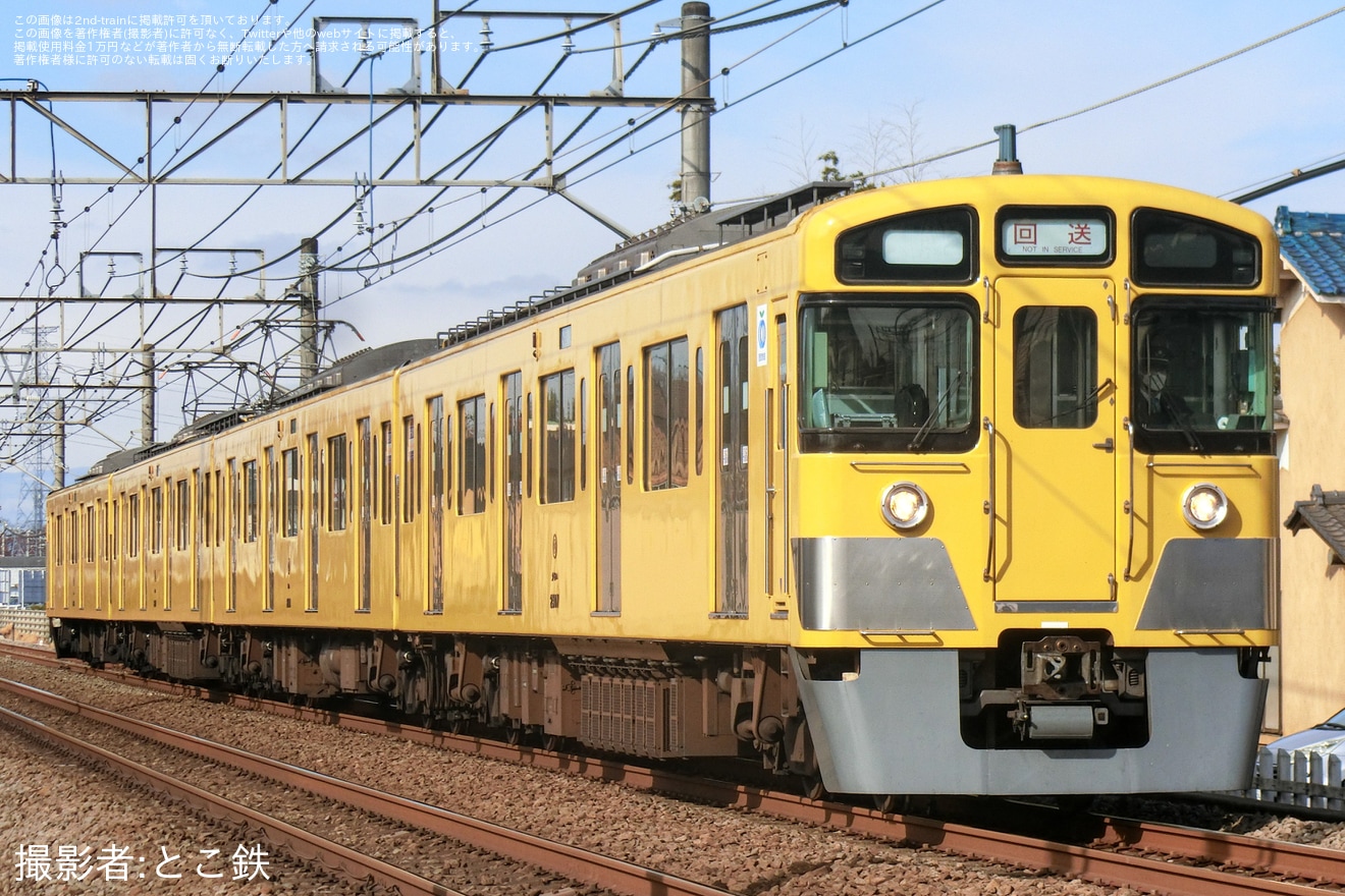 【西武】2000系2507Fが小手指車両基地へ回送の拡大写真