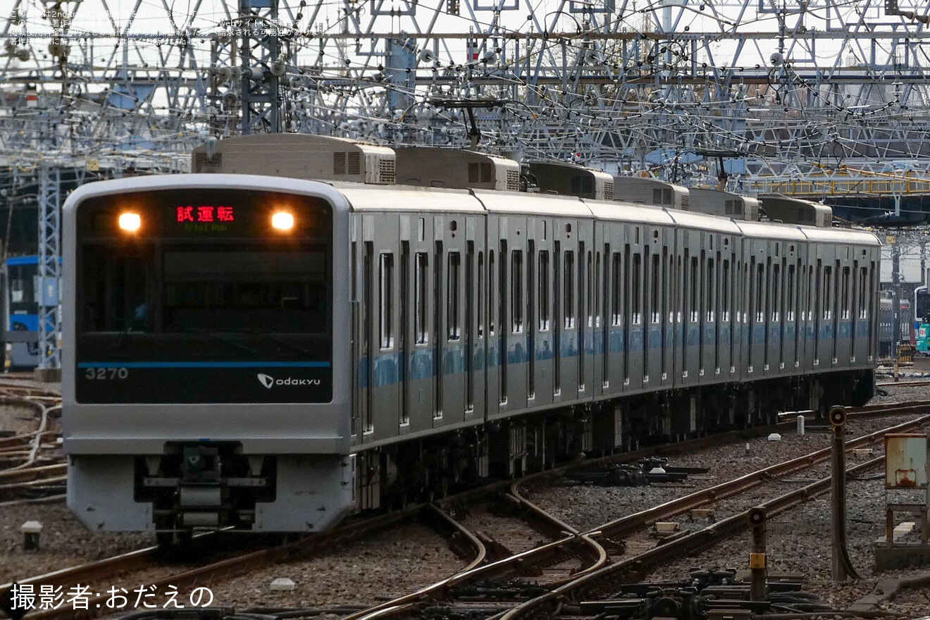 【小田急】3000形3270F(3270×6)車輪交換試運転の拡大写真