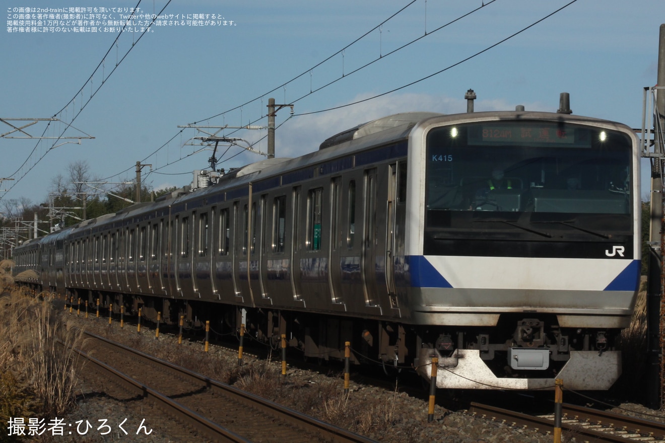 【JR東】E531系K415編成郡山総合車両センター出場回送の拡大写真