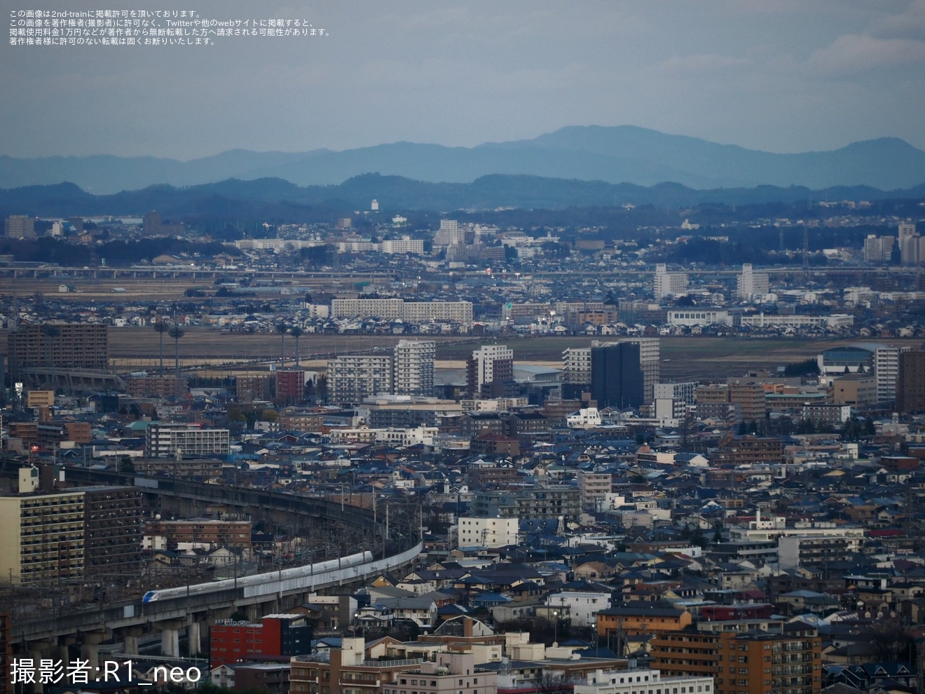 【JR東】E7系F21編成新幹線総合車両センター出場北上試運転の拡大写真