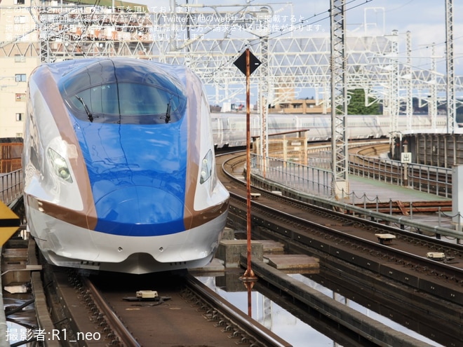 【JR東】E7系F21編成新幹線総合車両センター出場北上試運転