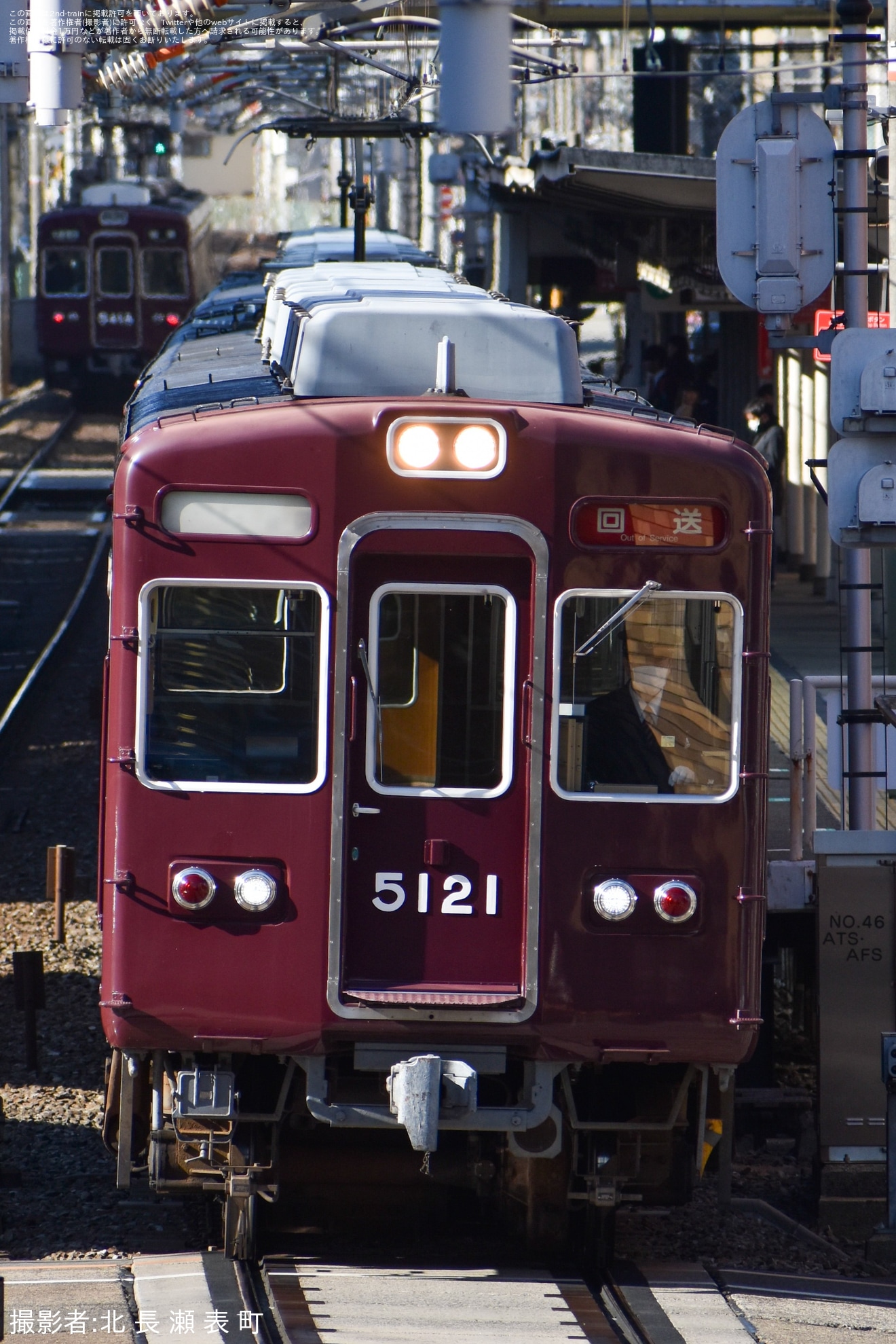 【阪急】5100系5128F正雀工場入場回送(202312)の拡大写真