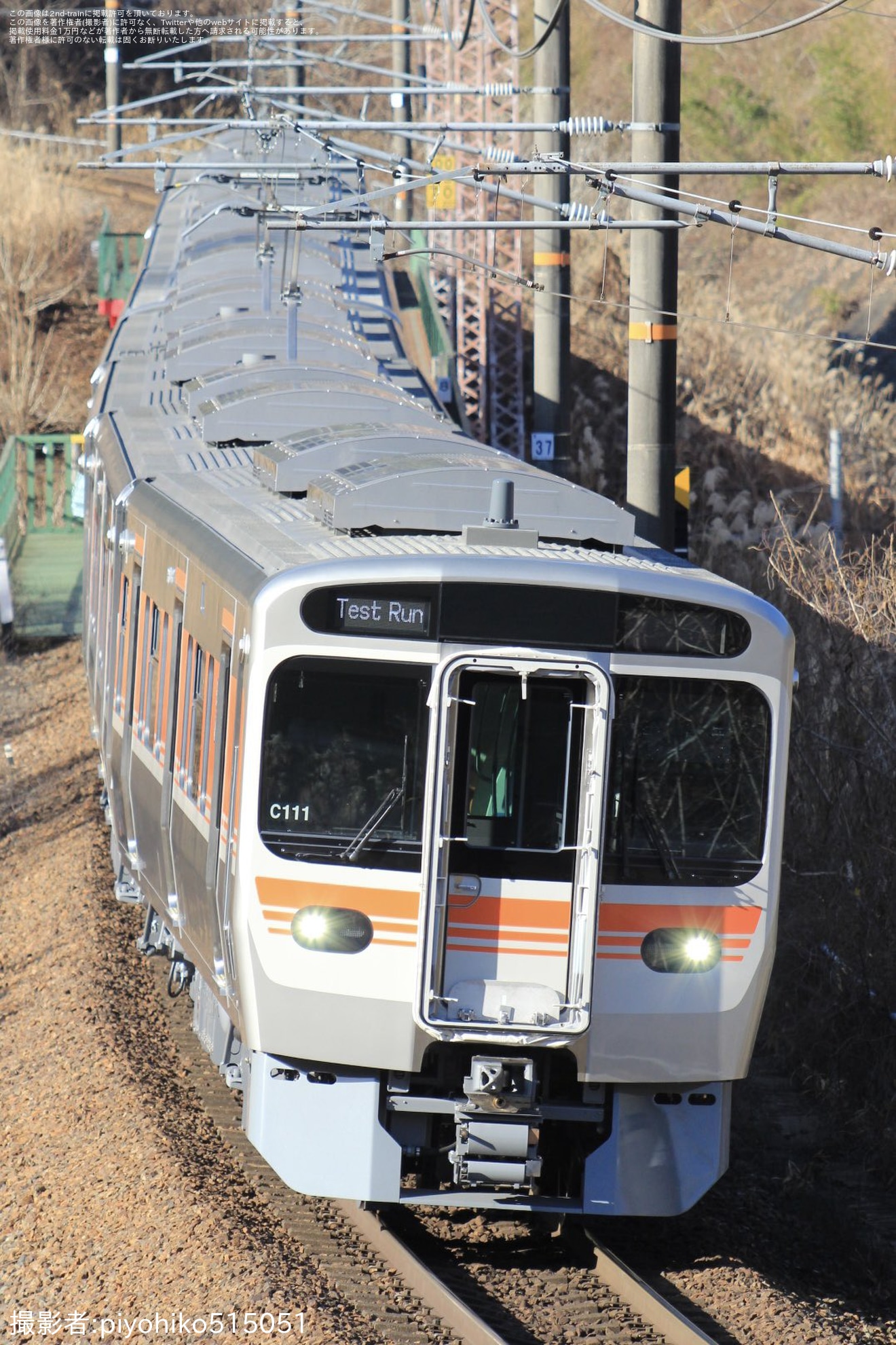 【JR海】315系シンC111編成+C112編成が中央西線で試運転の拡大写真