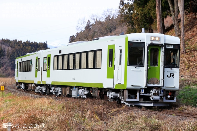 【JR東】キハ111-104+キハ112-104が磐越東線で試運転