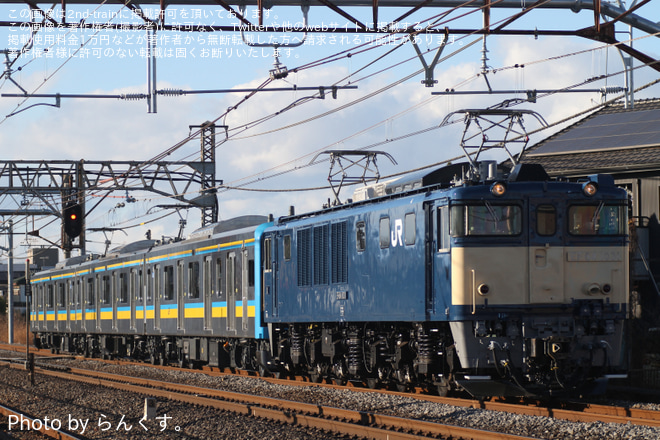 【JR東】E131系1080番台ナハT8編成配給輸送を籠原～熊谷間で撮影した写真