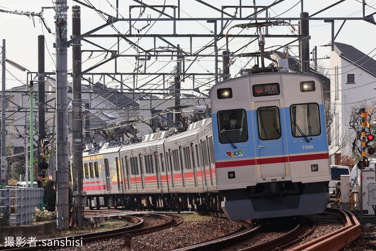 【東急】1000系1022F長津田車両工場へ入場回送の拡大写真