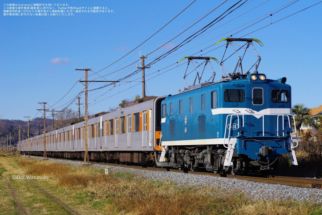 【東武】50070型51076編成南栗橋工場へ入場の拡大写真