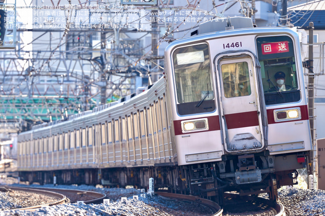 【東武】10080型11480F+10030型11461F 廃車回送を西新井～竹ノ塚間で撮影した写真