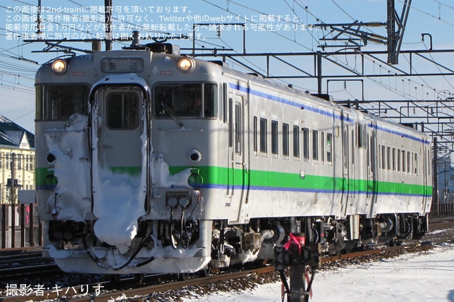 【JR北】札幌発旭川行きのキハ40(923D)打ち切りによる苗穂工場へ返却回送